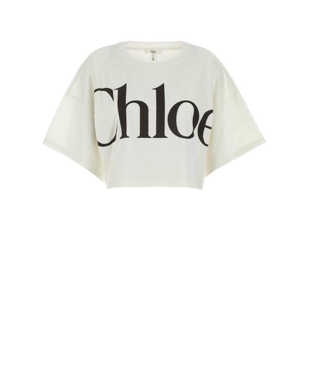 CHLOE Белая хлопковая футболка, фото 1