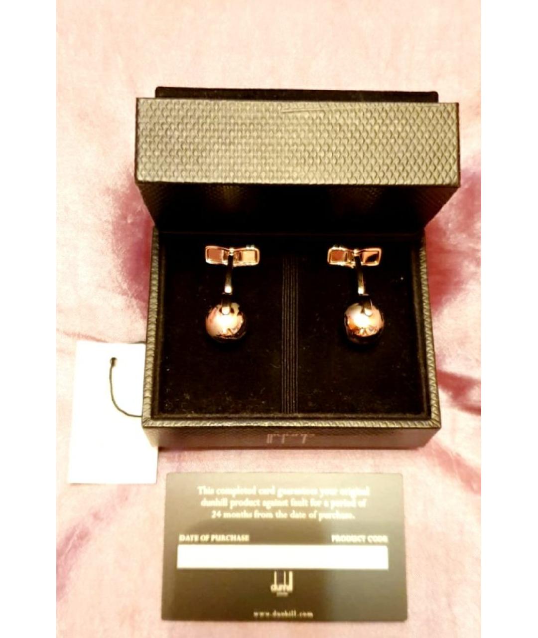 DUNHILL Серебряные с серебряным покрытием запонки, фото 4