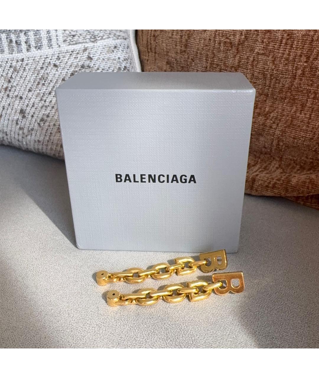 BALENCIAGA Золотые серьги, фото 5