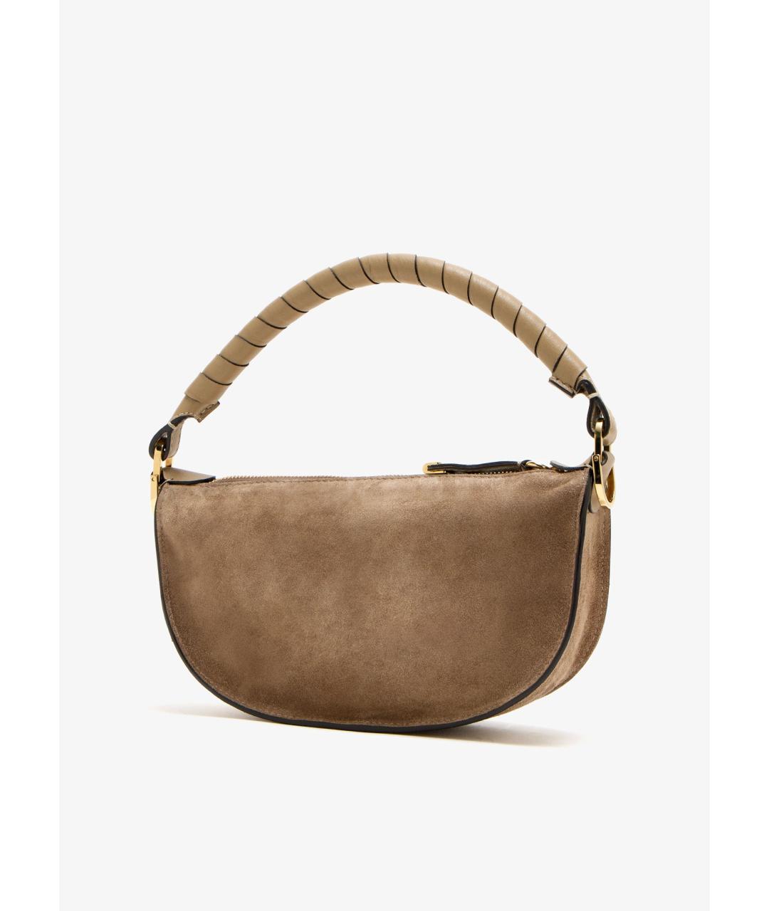 CHLOE Коричневая замшевая сумка через плечо, фото 3