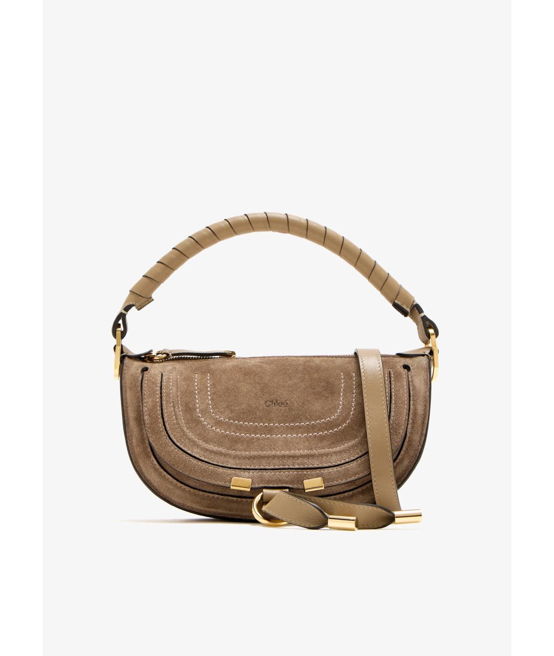 CHLOE Коричневая замшевая сумка через плечо, фото 5