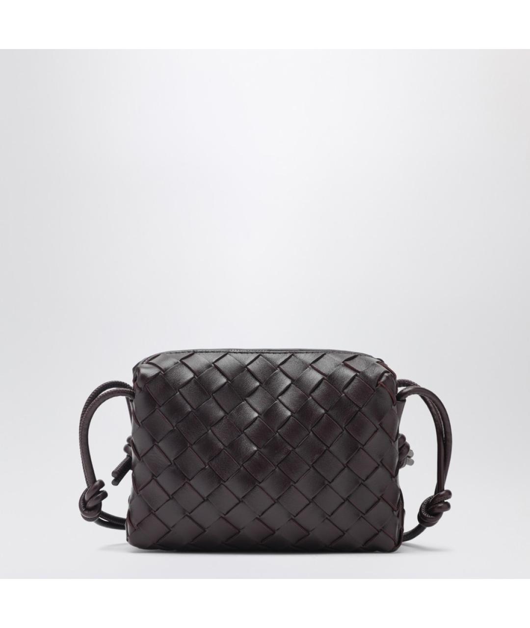 BOTTEGA VENETA Бордовая кожаная сумка через плечо, фото 4