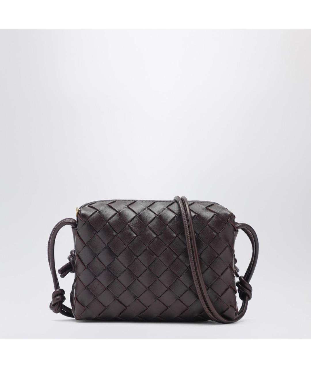 BOTTEGA VENETA Бордовая кожаная сумка через плечо, фото 7