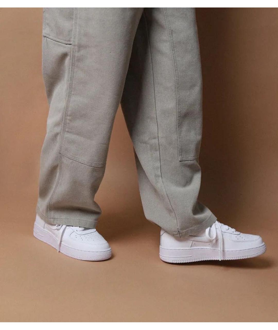 NIKE Белые кожаные низкие кроссовки / кеды, фото 4