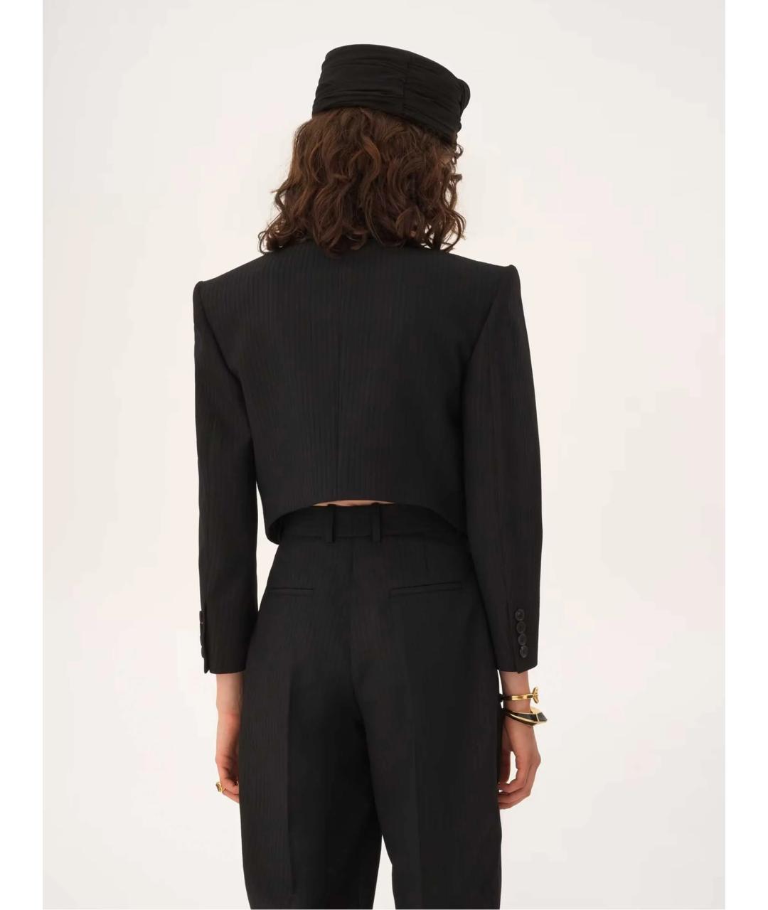 CHLOE Черный шерстяной жакет/пиджак, фото 4