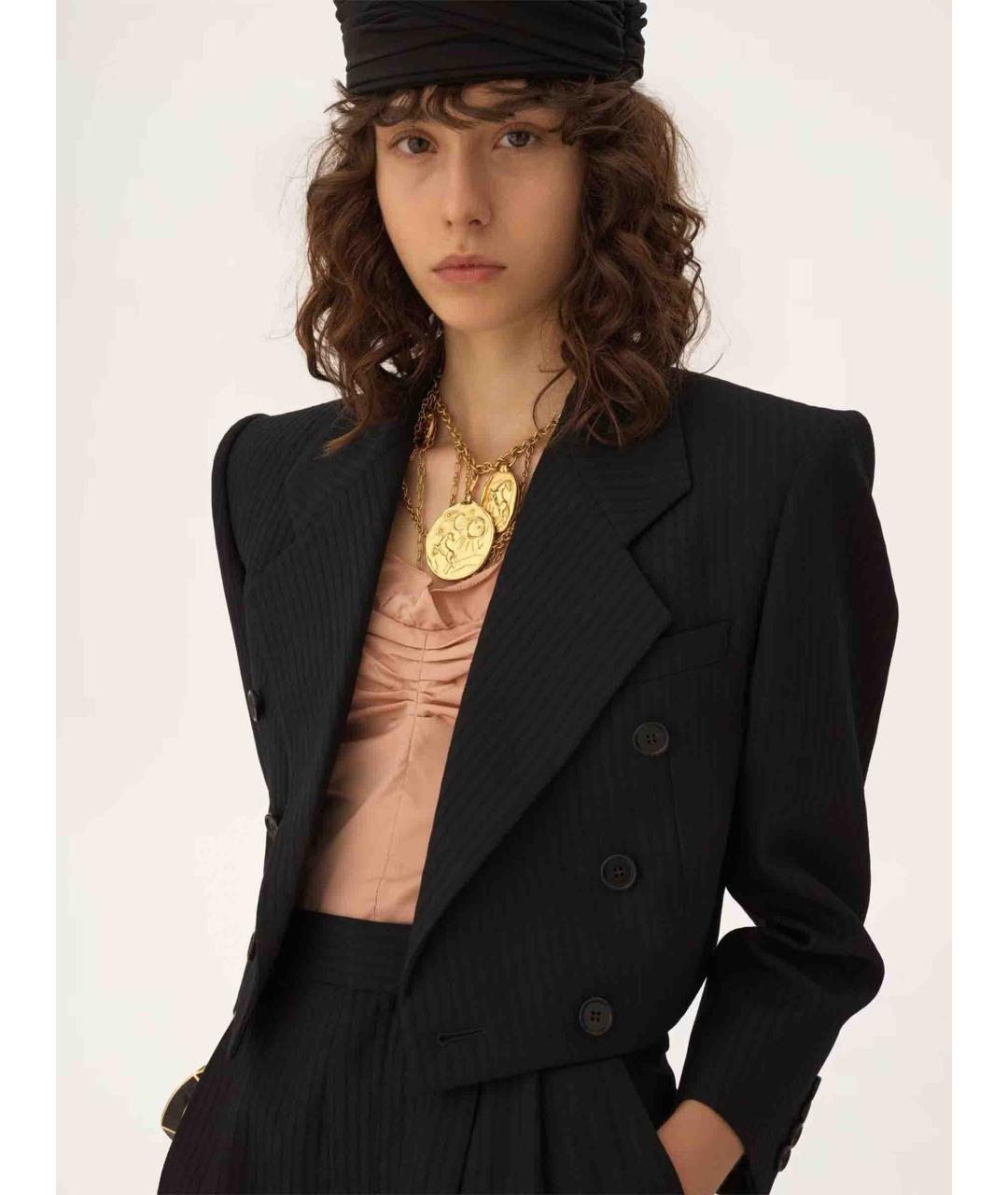 CHLOE Черный шерстяной жакет/пиджак, фото 3
