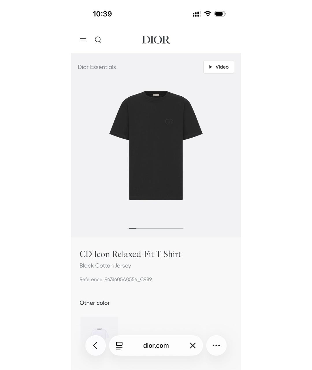 CHRISTIAN DIOR Черная хлопковая футболка, фото 7