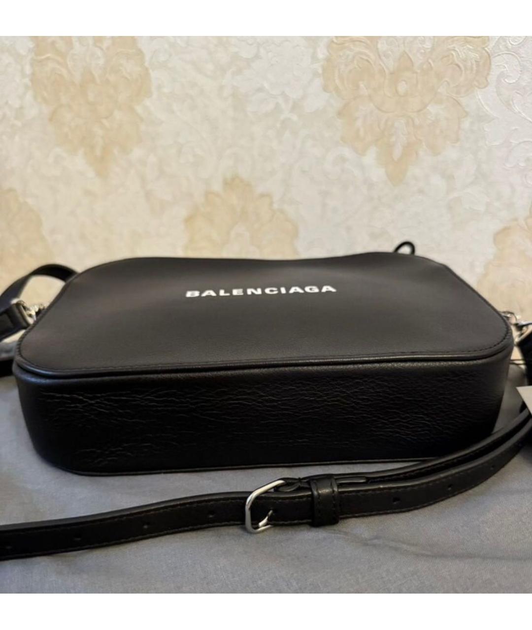 BALENCIAGA Черная кожаная сумка через плечо, фото 7