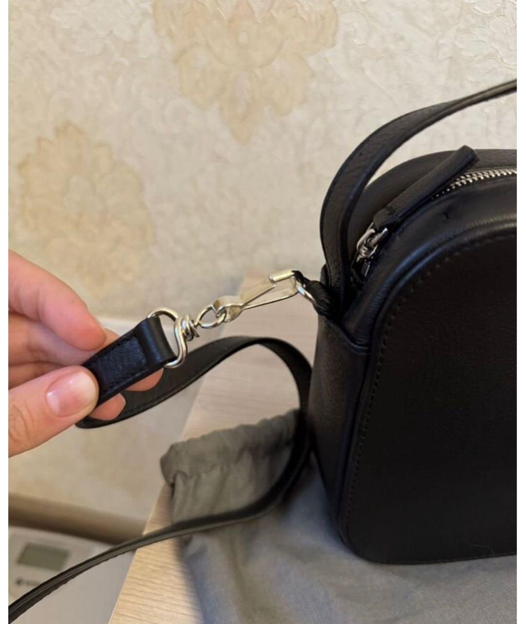 BALENCIAGA Черная кожаная сумка через плечо, фото 8