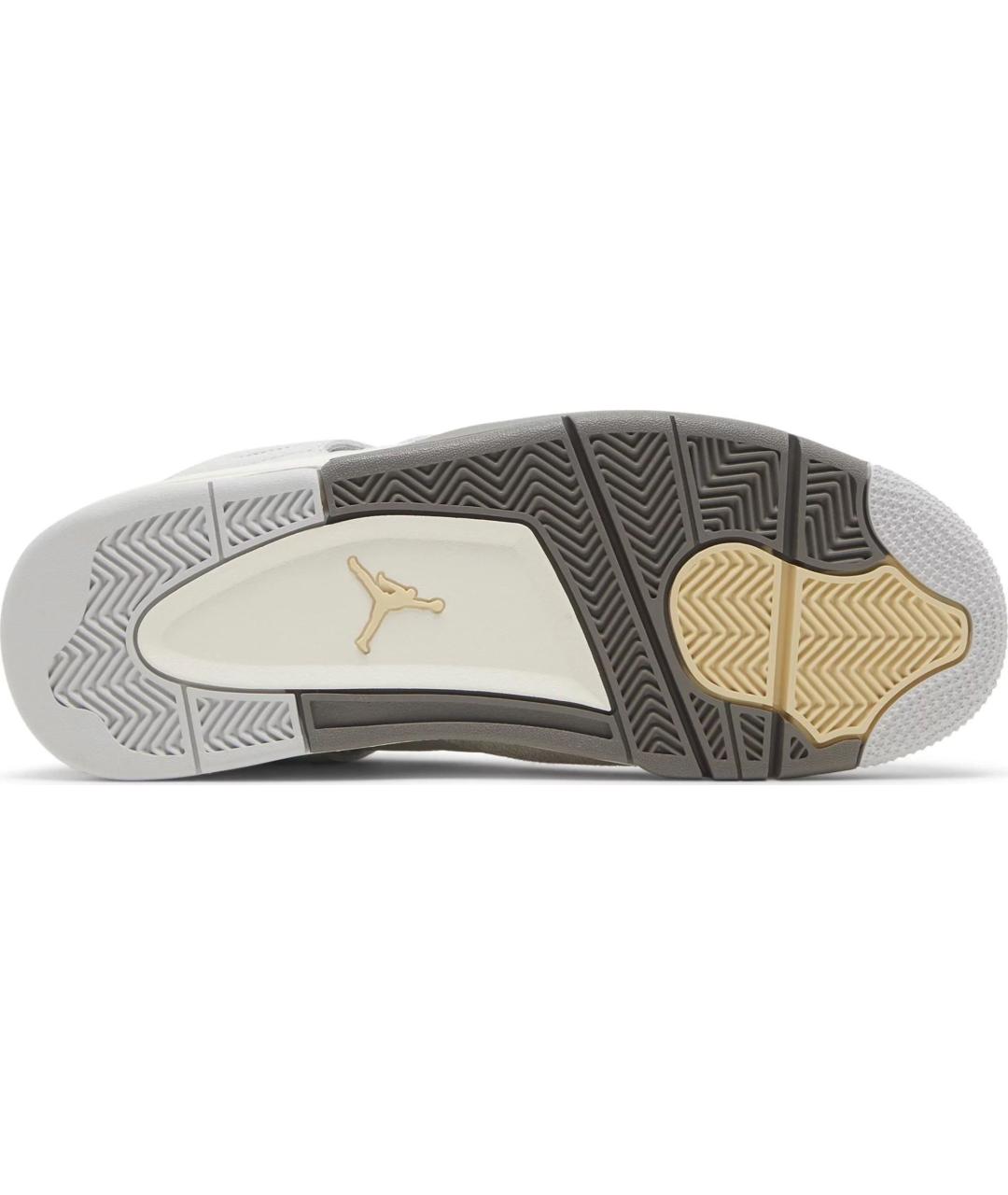 JORDAN Серые кожаные низкие кроссовки / кеды, фото 7