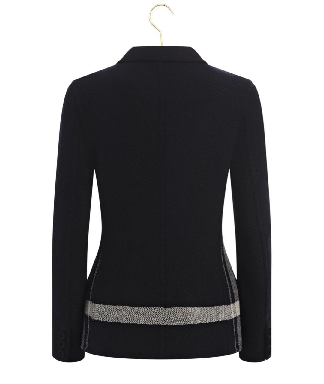 CHRISTIAN DIOR Темно-синий шерстяной жакет/пиджак, фото 3