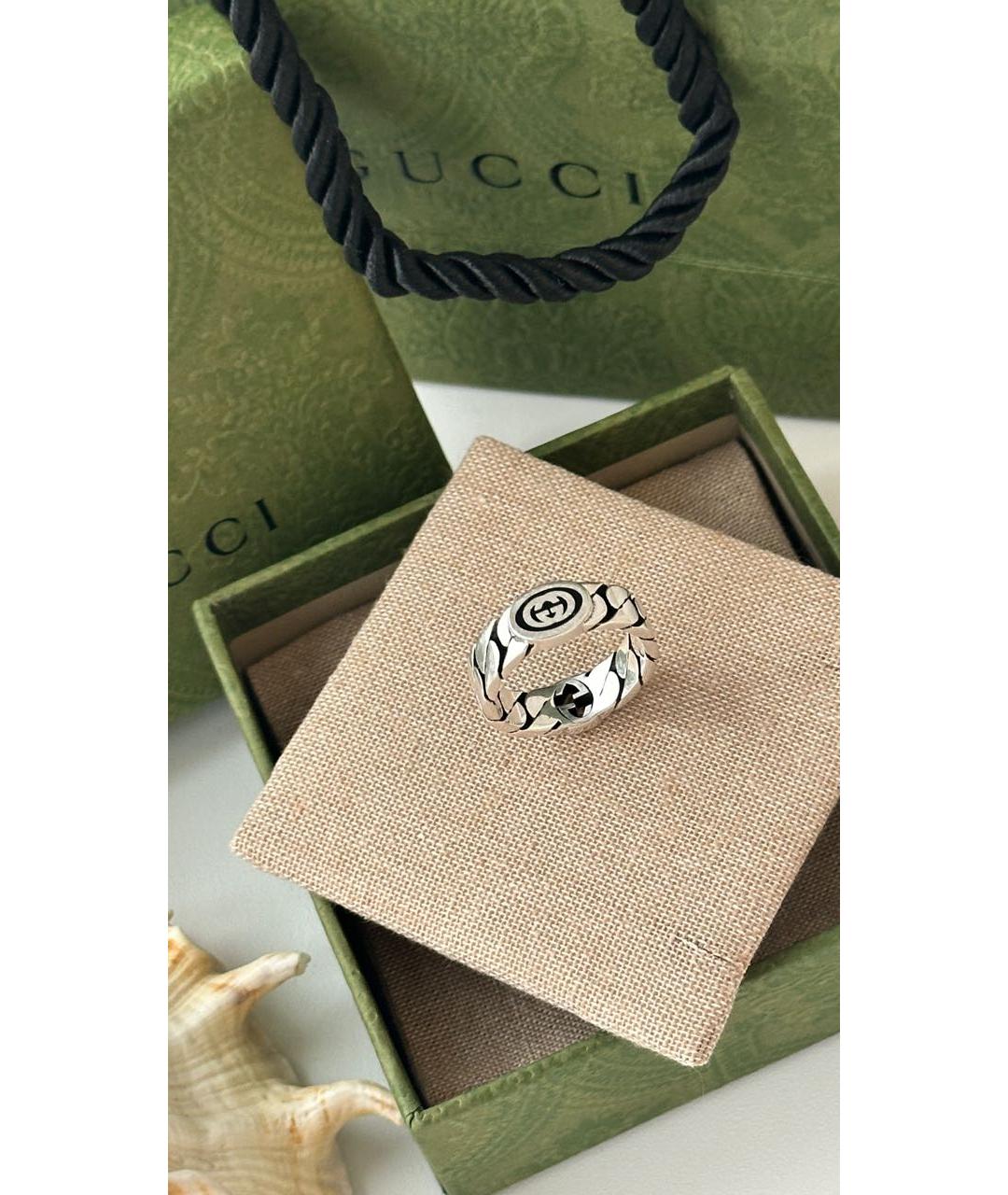 GUCCI Серебряное серебряное кольцо, фото 6