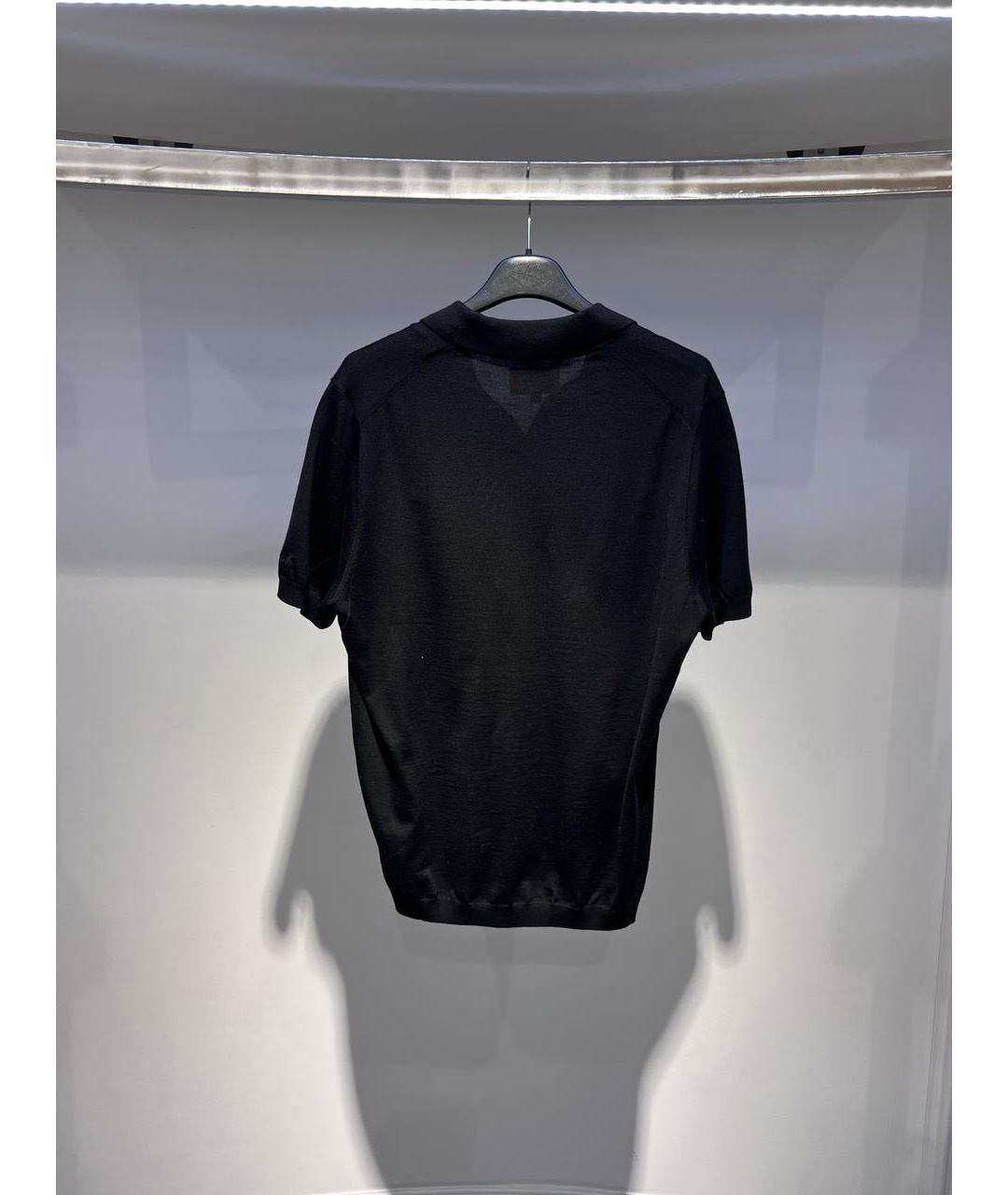 MC2 SAINT BARTH Черное поло с коротким рукавом, фото 2