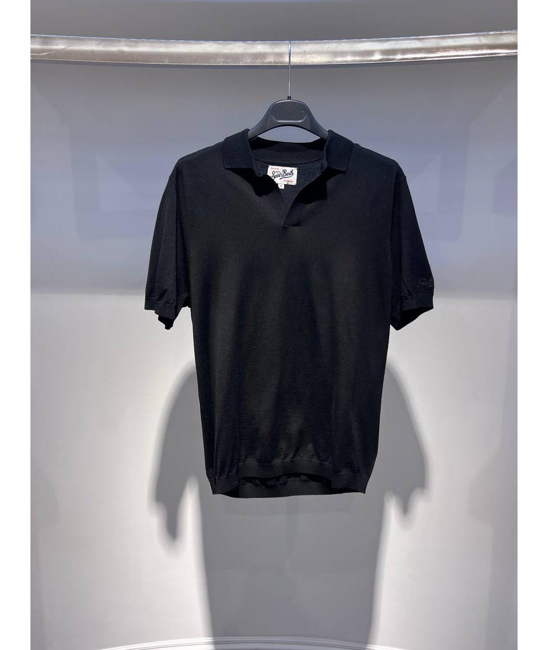 MC2 SAINT BARTH Черное поло с коротким рукавом, фото 3