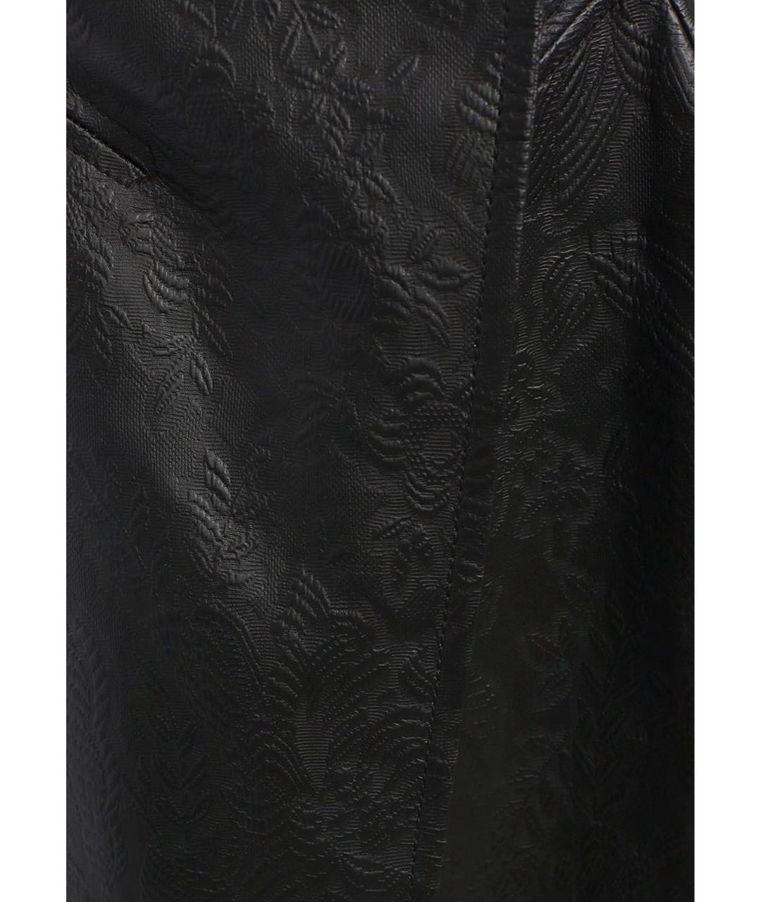 CHRISTIAN DIOR Черный кожаный тренч/плащ, фото 4