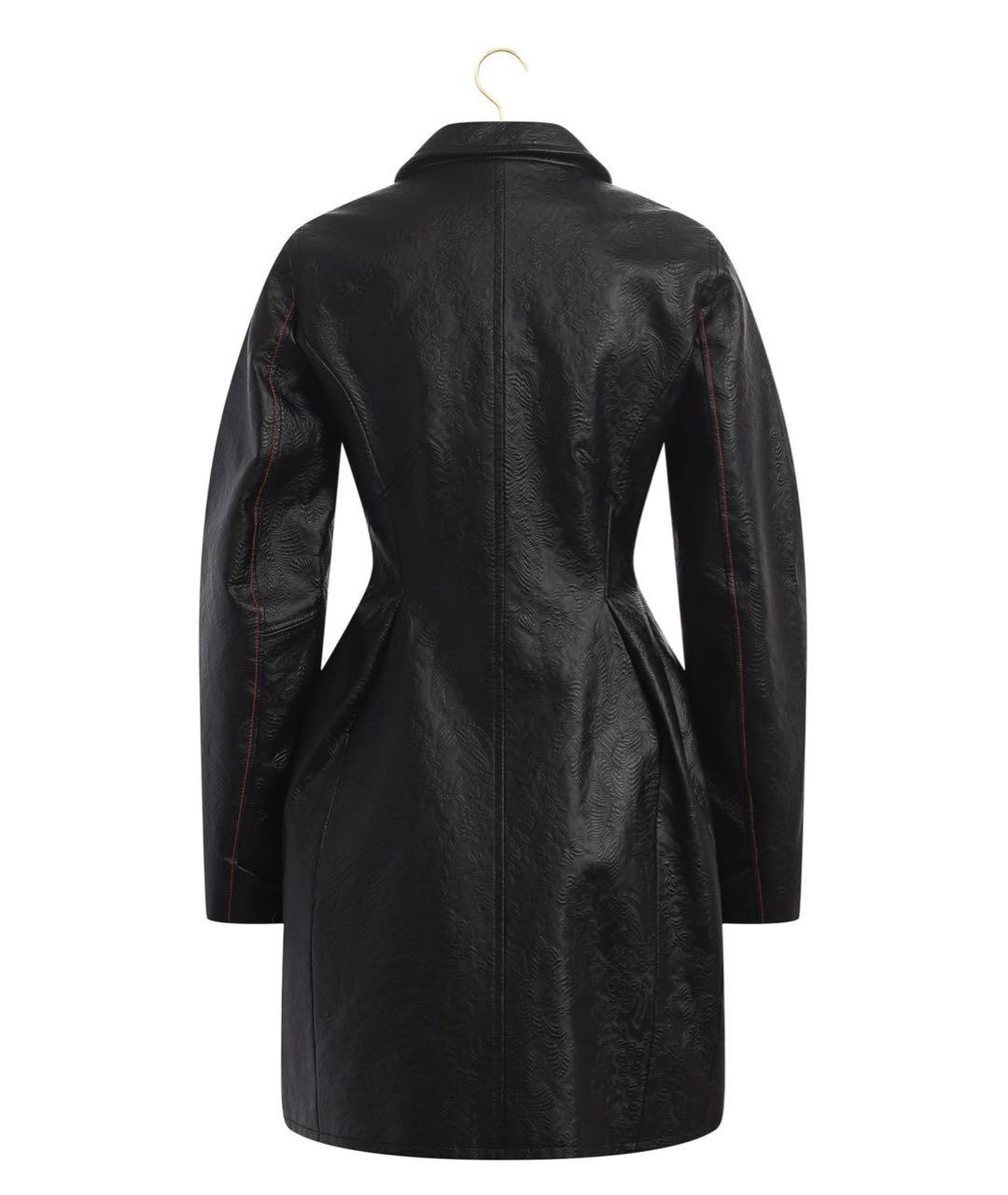 CHRISTIAN DIOR Черный кожаный тренч/плащ, фото 3