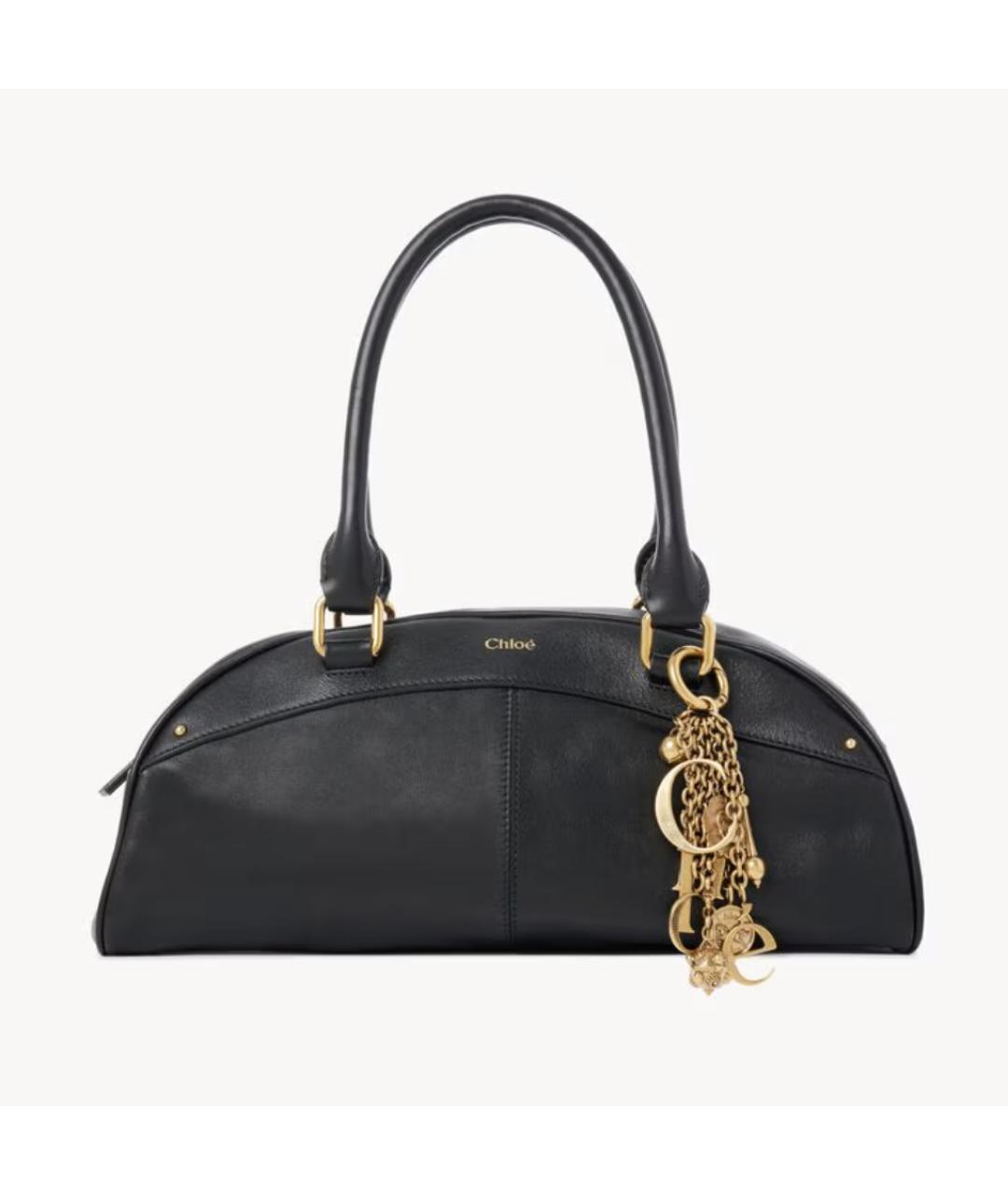 CHLOE Черная кожаная сумка тоут, фото 8