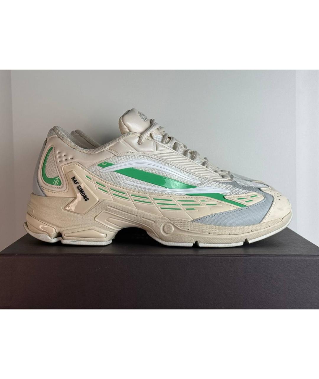 RAF SIMONS Белые кожаные низкие кроссовки / кеды, фото 6