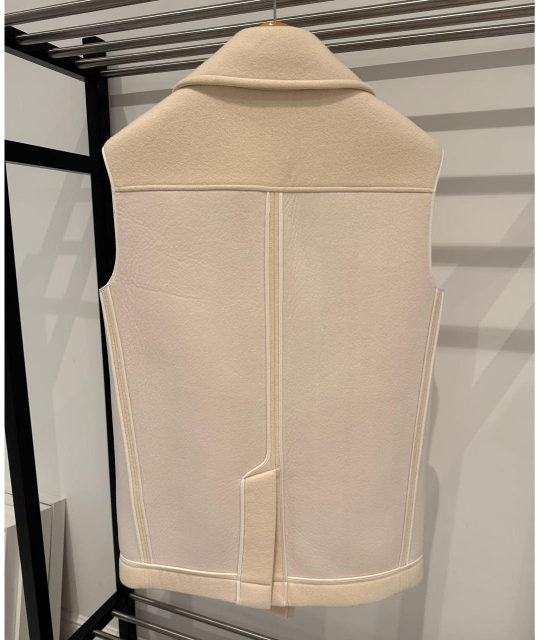 DKNY Бежевый шерстяной жилет, фото 2