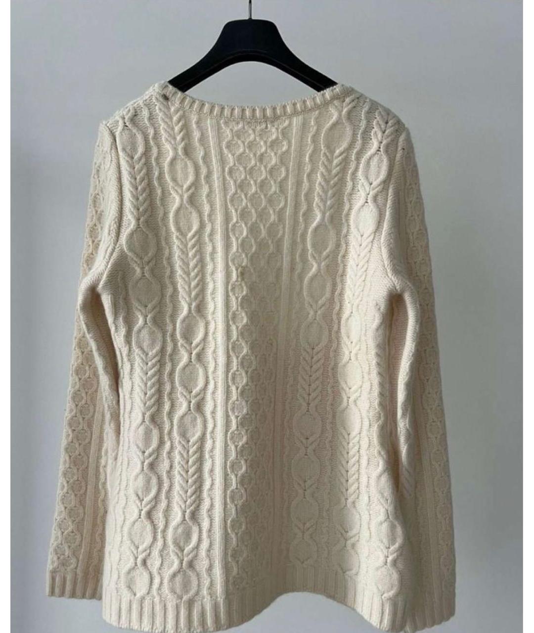 CHRISTIAN DIOR Белый шерстяной джемпер / свитер, фото 2