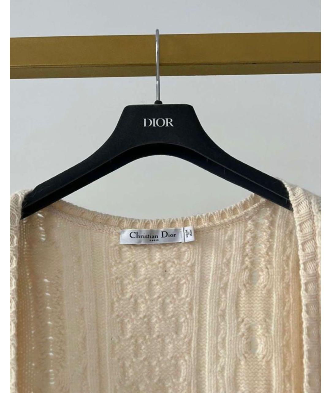 CHRISTIAN DIOR Белый шерстяной джемпер / свитер, фото 3