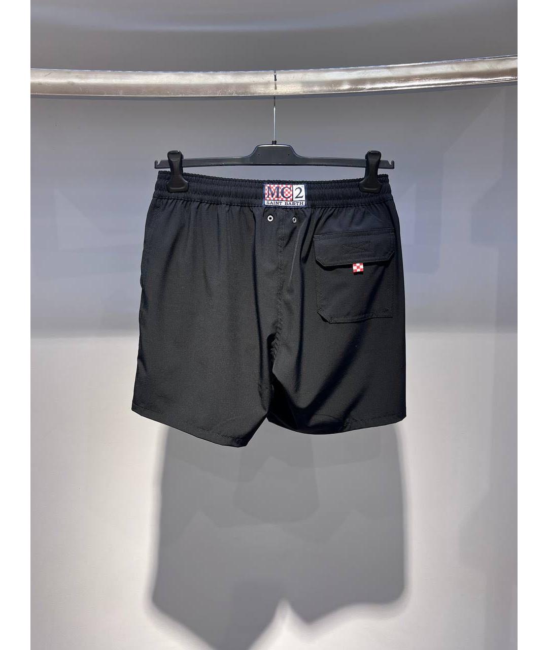 MC2 SAINT BARTH Черные полиэстеровые шорты, фото 3