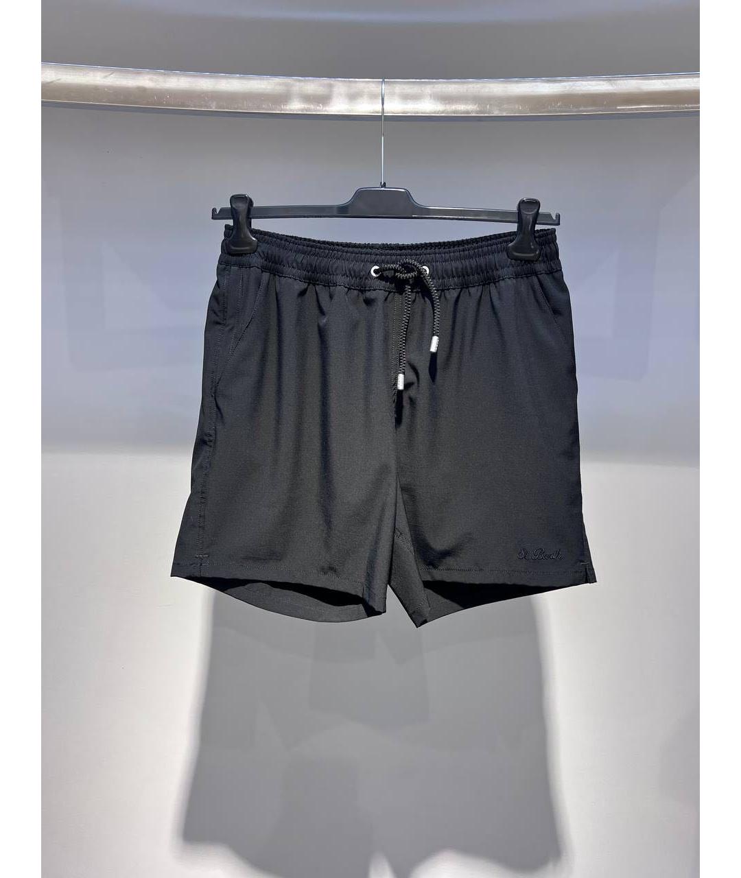 MC2 SAINT BARTH Черные полиэстеровые шорты, фото 2