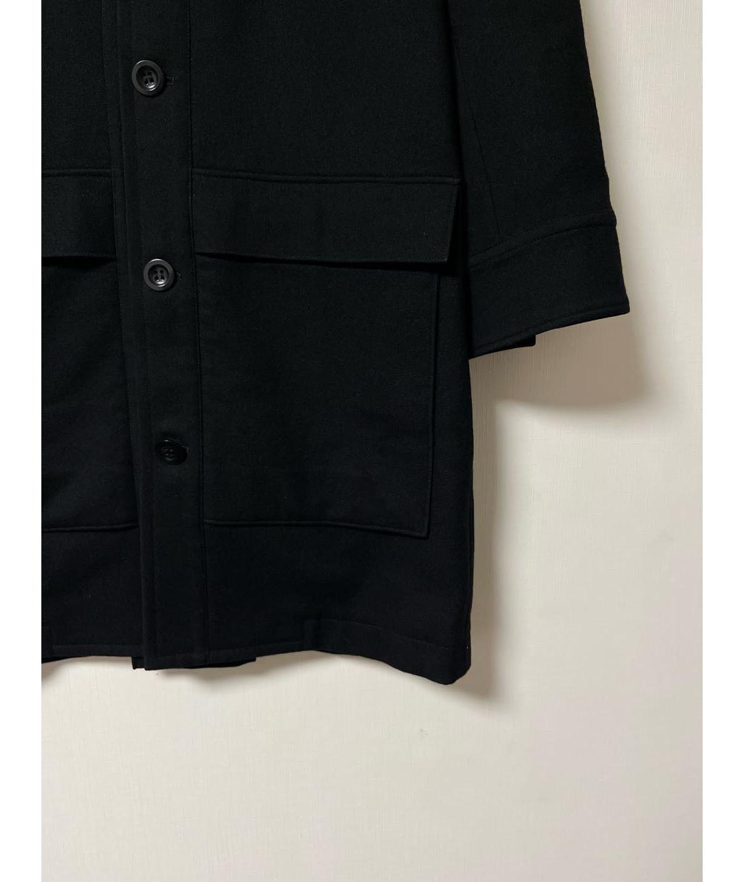 YOHJI YAMAMOTO Черное шерстяное пальто, фото 5