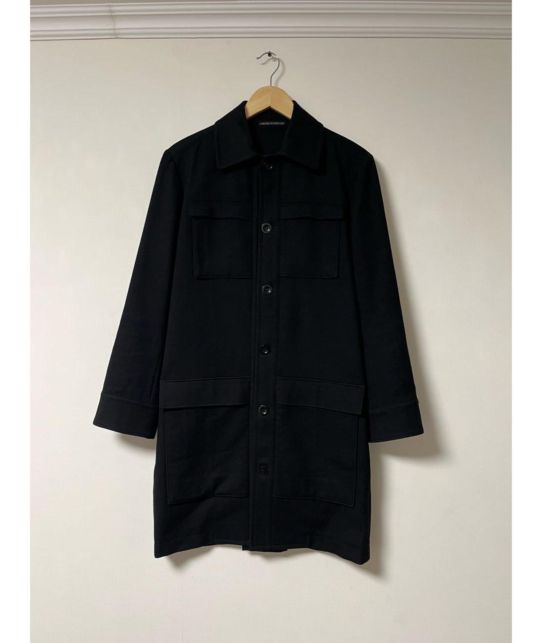 YOHJI YAMAMOTO Черное шерстяное пальто, фото 9