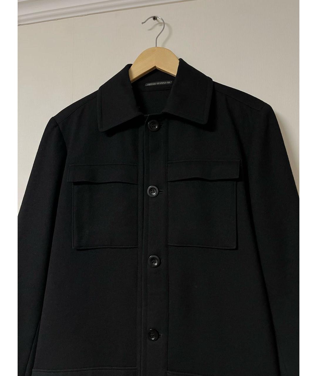 YOHJI YAMAMOTO Черное шерстяное пальто, фото 4