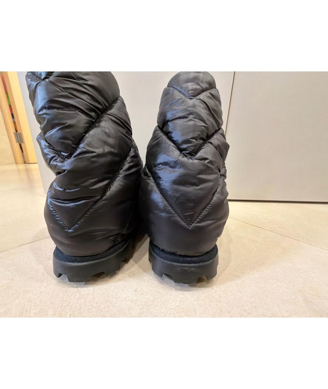 MIU MIU Черные текстильные ботинки, фото 4