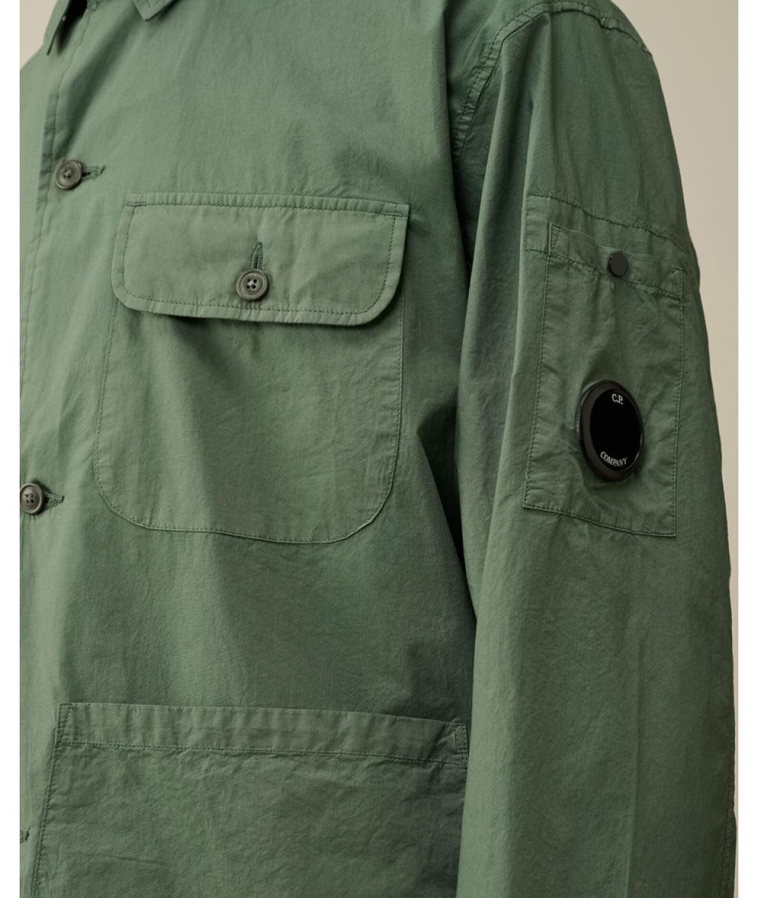 CP COMPANY Зеленая хлопковая кэжуал рубашка, фото 5