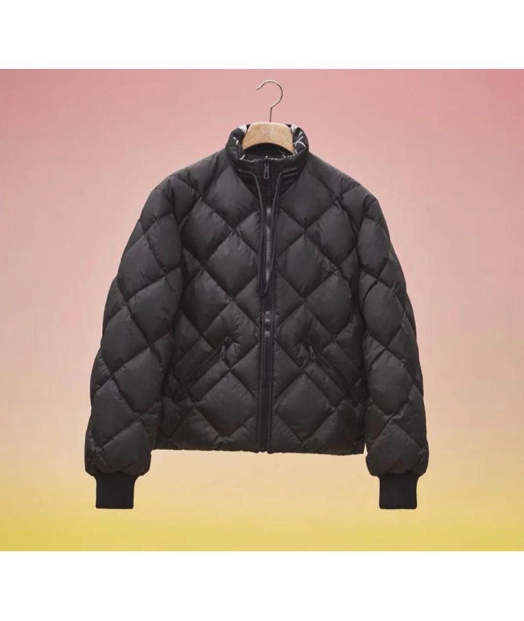 HERMES Черный полиэстеровый пуховик, фото 2