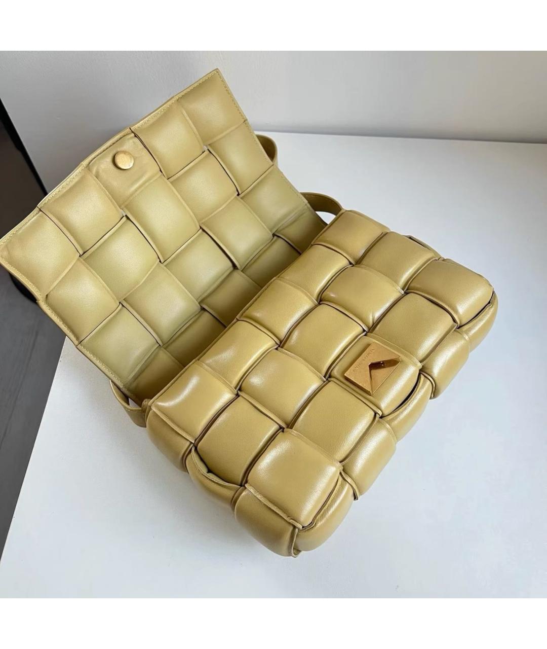 BOTTEGA VENETA Бежевая кожаная сумка через плечо, фото 3