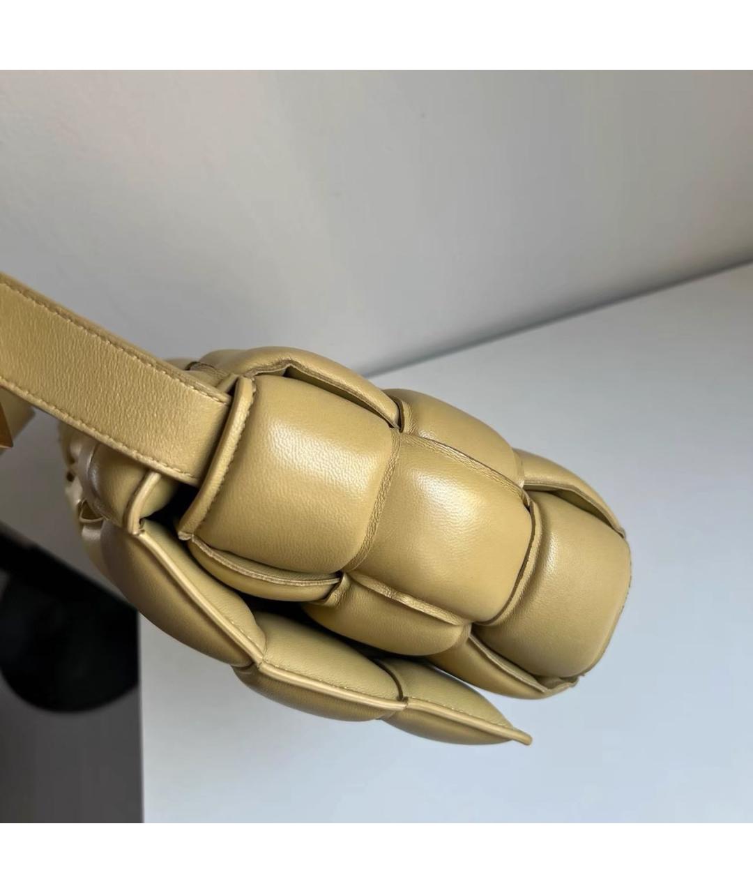 BOTTEGA VENETA Бежевая кожаная сумка через плечо, фото 7