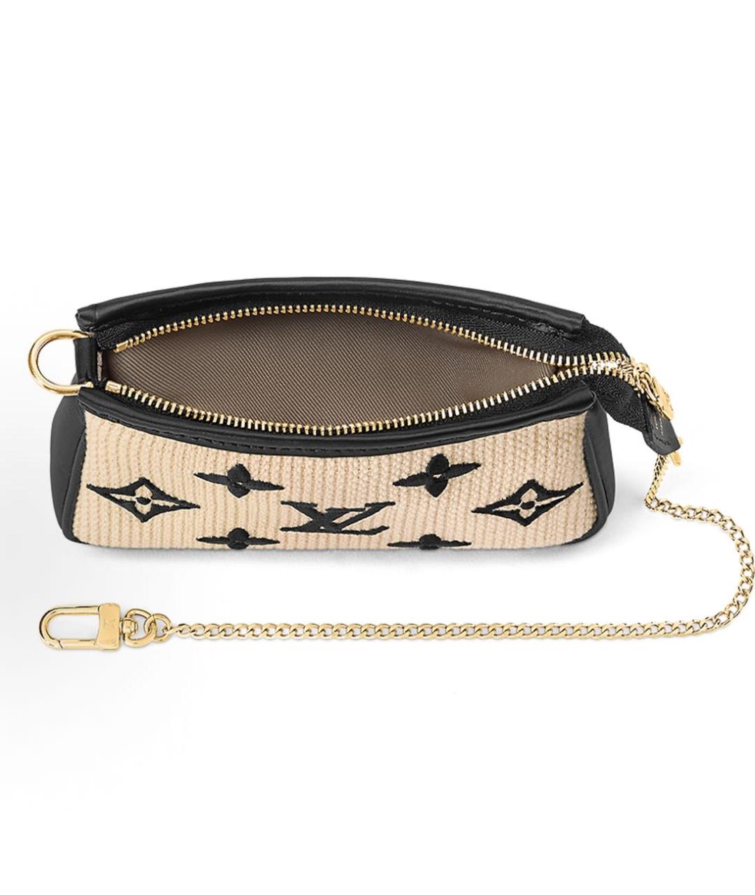 LOUIS VUITTON Бежевая кожаная сумка через плечо, фото 4