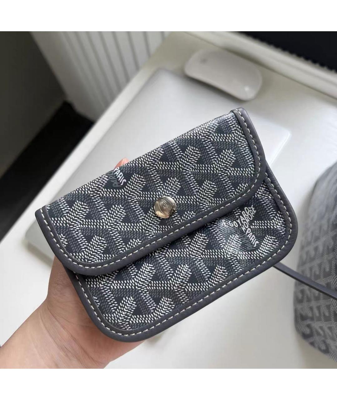 GOYARD Серая кожаная сумка тоут, фото 3