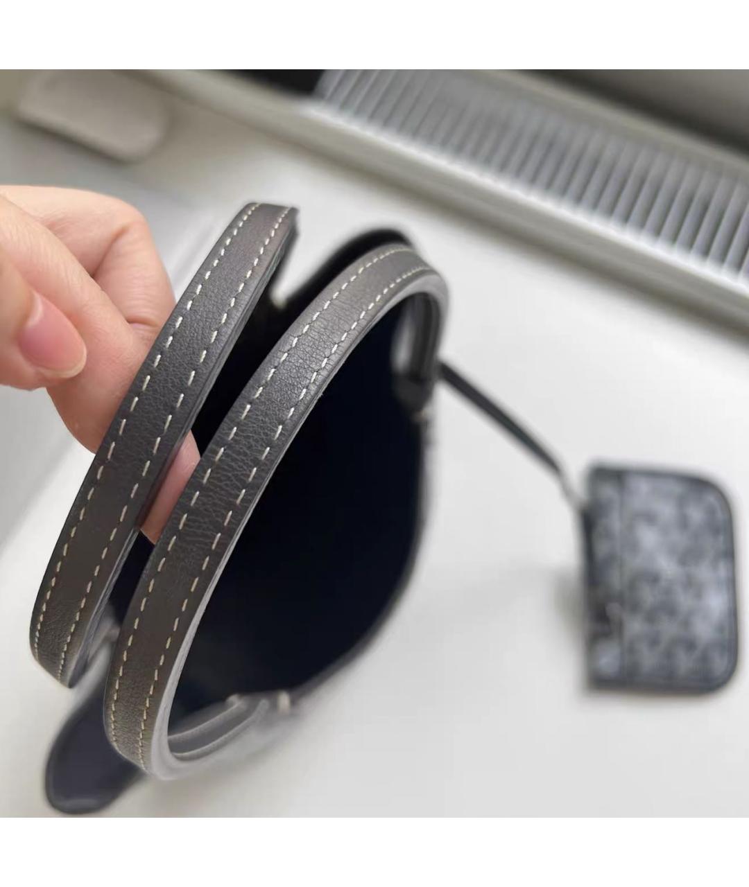 GOYARD Серая кожаная сумка тоут, фото 4