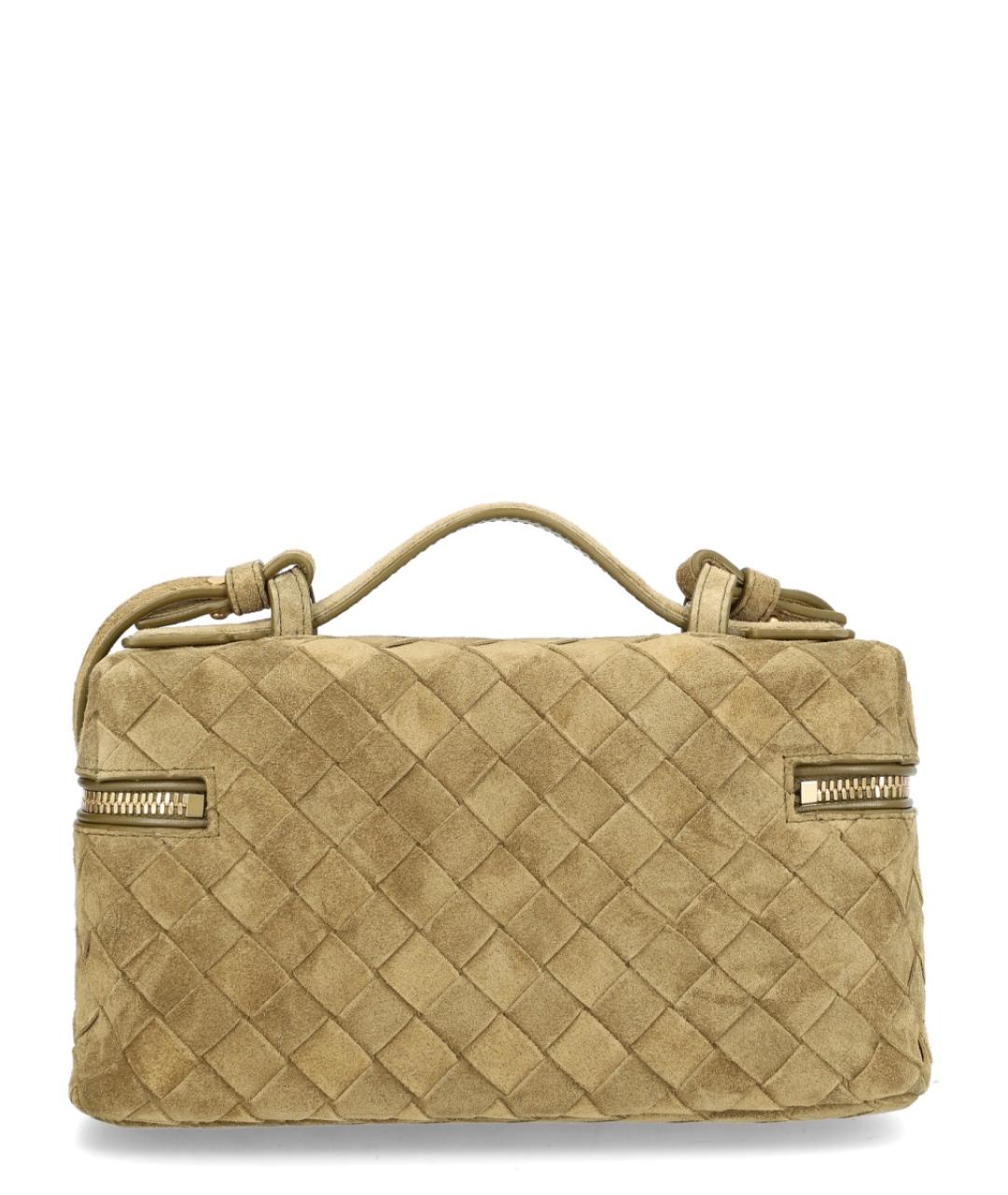 BOTTEGA VENETA Зеленая кожаная сумка тоут, фото 2