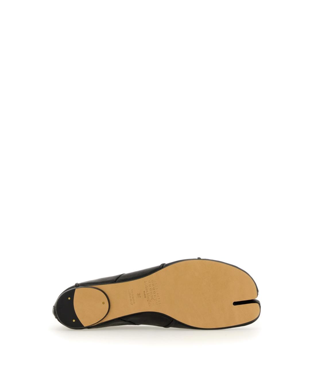 MAISON MARGIELA Черные кожаные балетки, фото 5