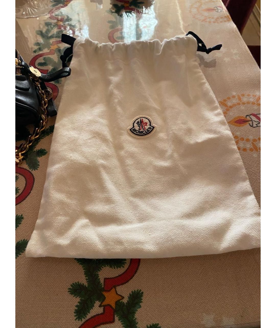 MONCLER Черная кожаная сумка через плечо, фото 5