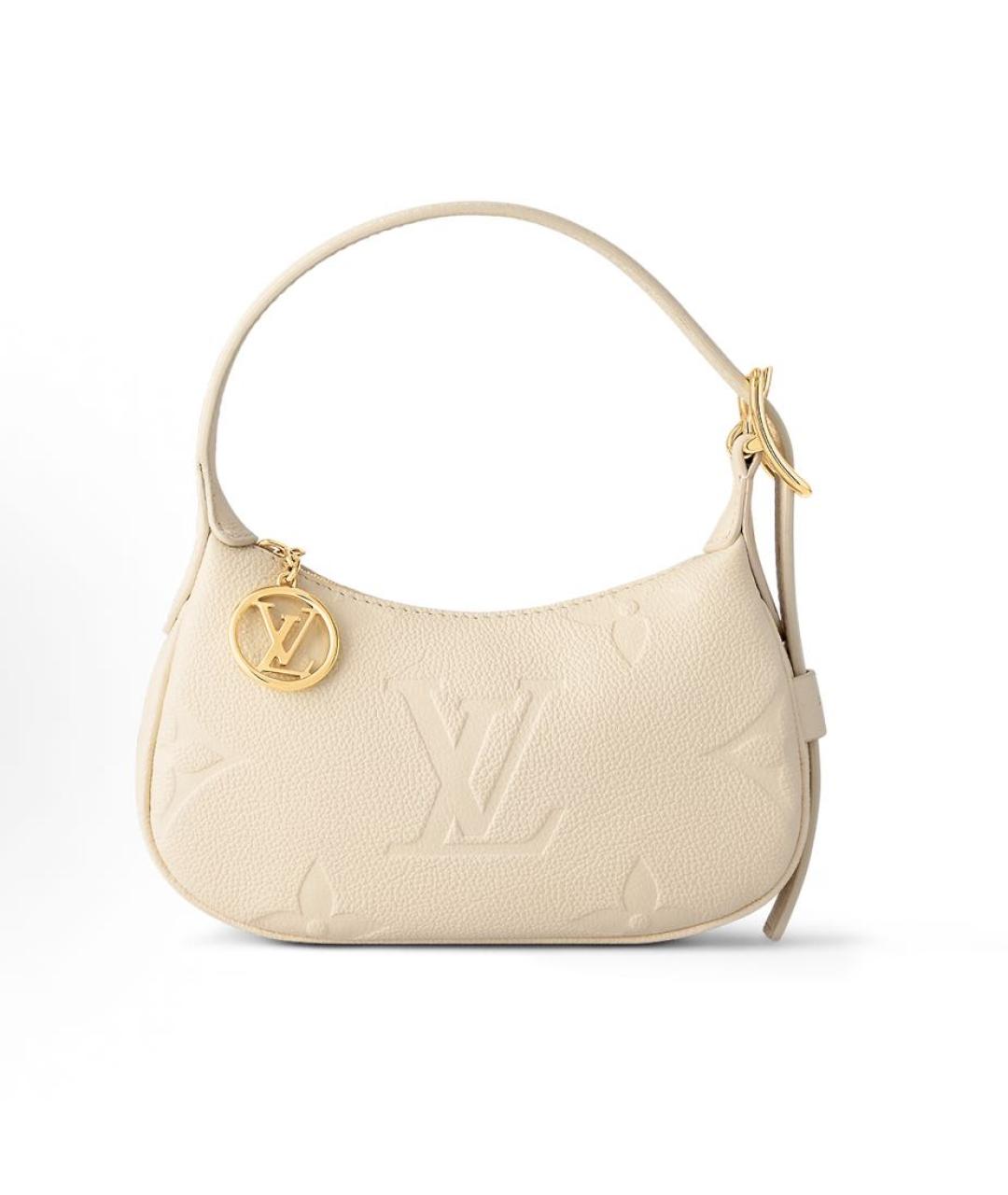 LOUIS VUITTON Белая кожаная сумка с короткими ручками, фото 4