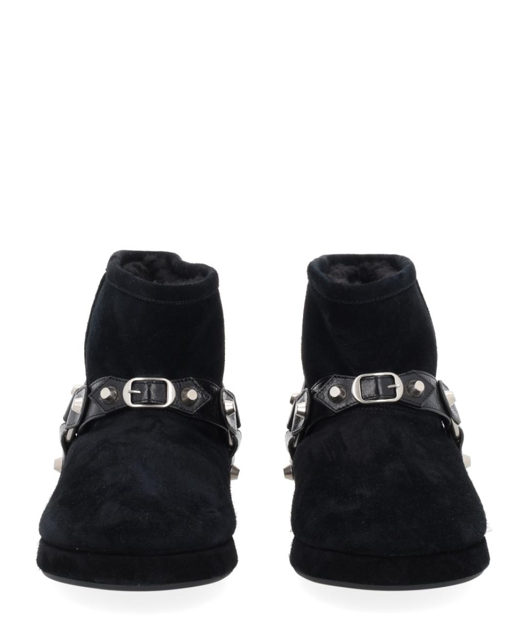 BALENCIAGA Черные кожаные ботинки, фото 3