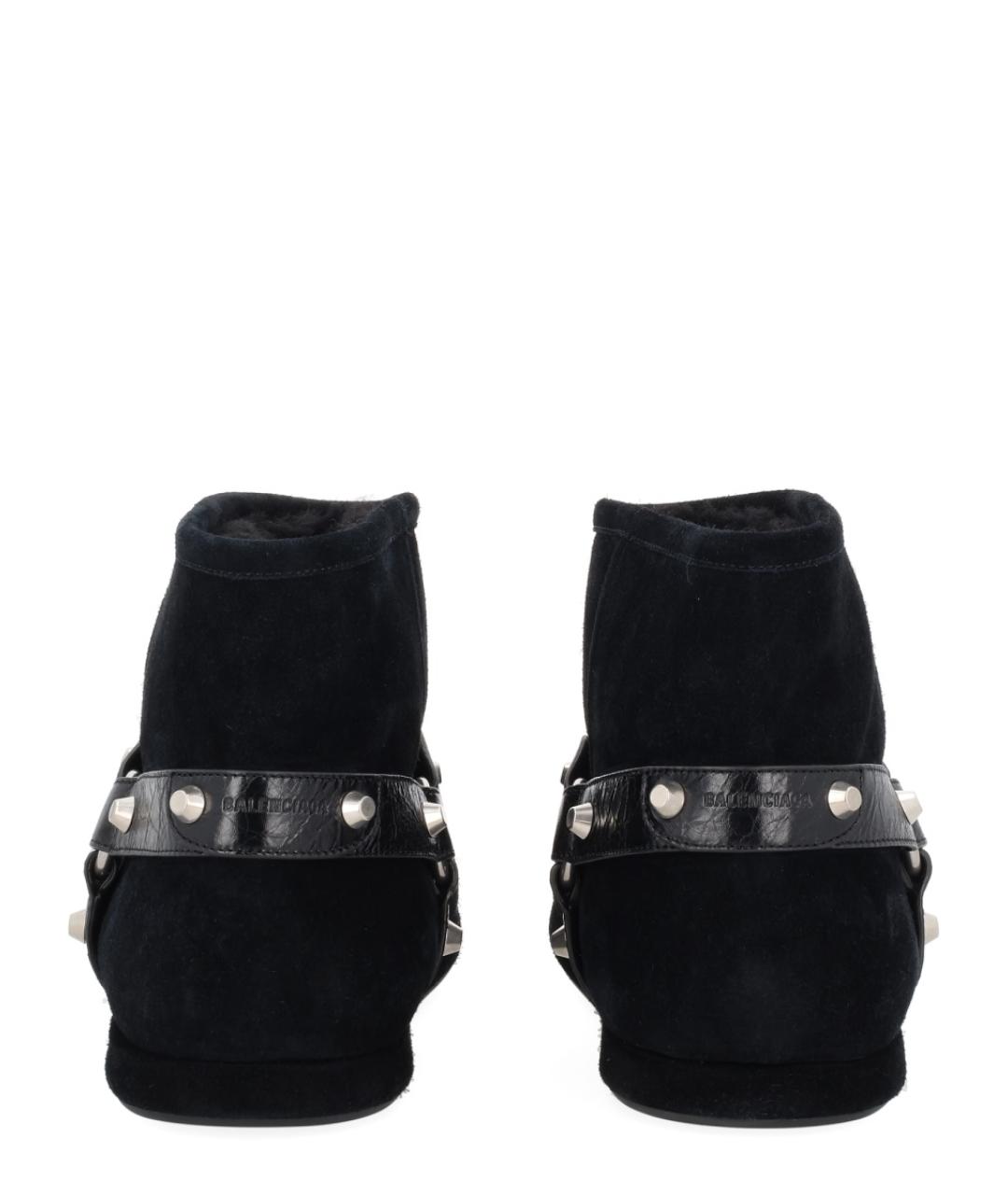 BALENCIAGA Черные кожаные ботинки, фото 4