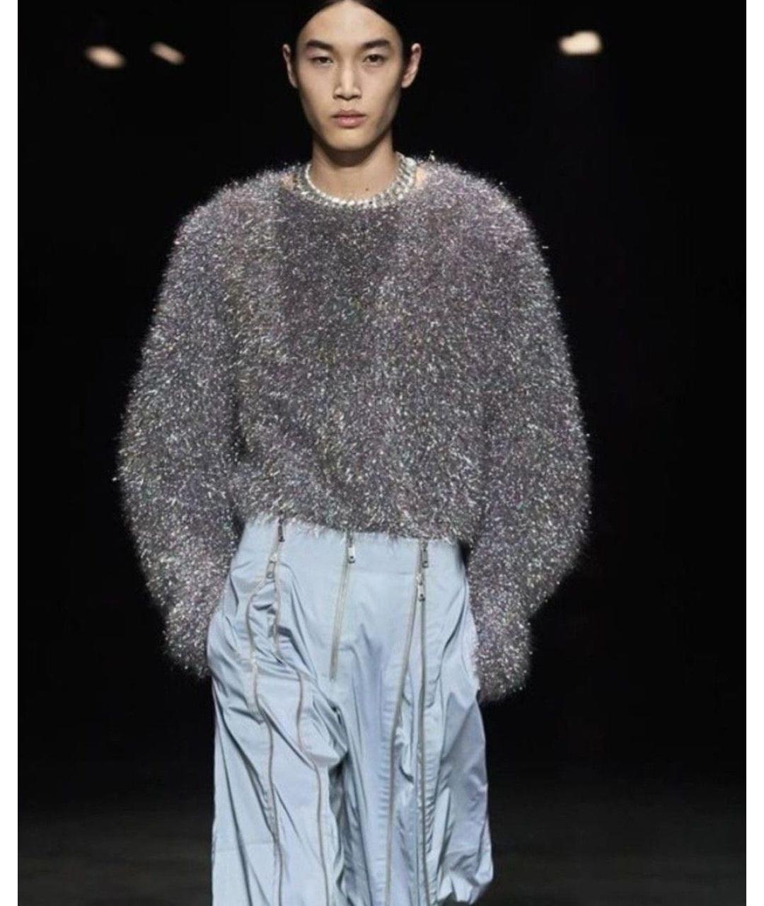 DRIES VAN NOTEN Серебрянный джемпер / свитер, фото 3