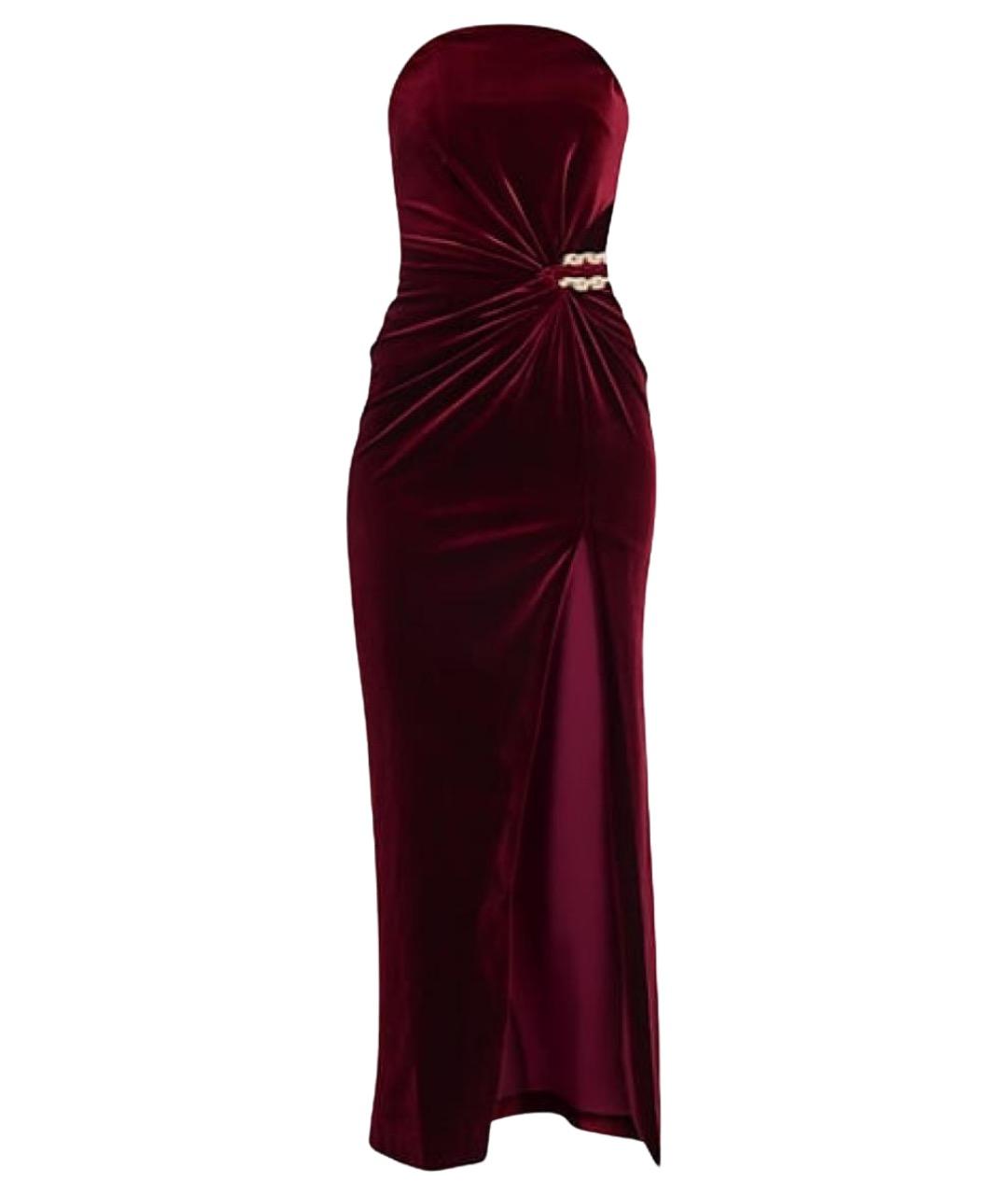 SELF-PORTRAIT Бордовое полиэстеровое повседневное платье, фото 1