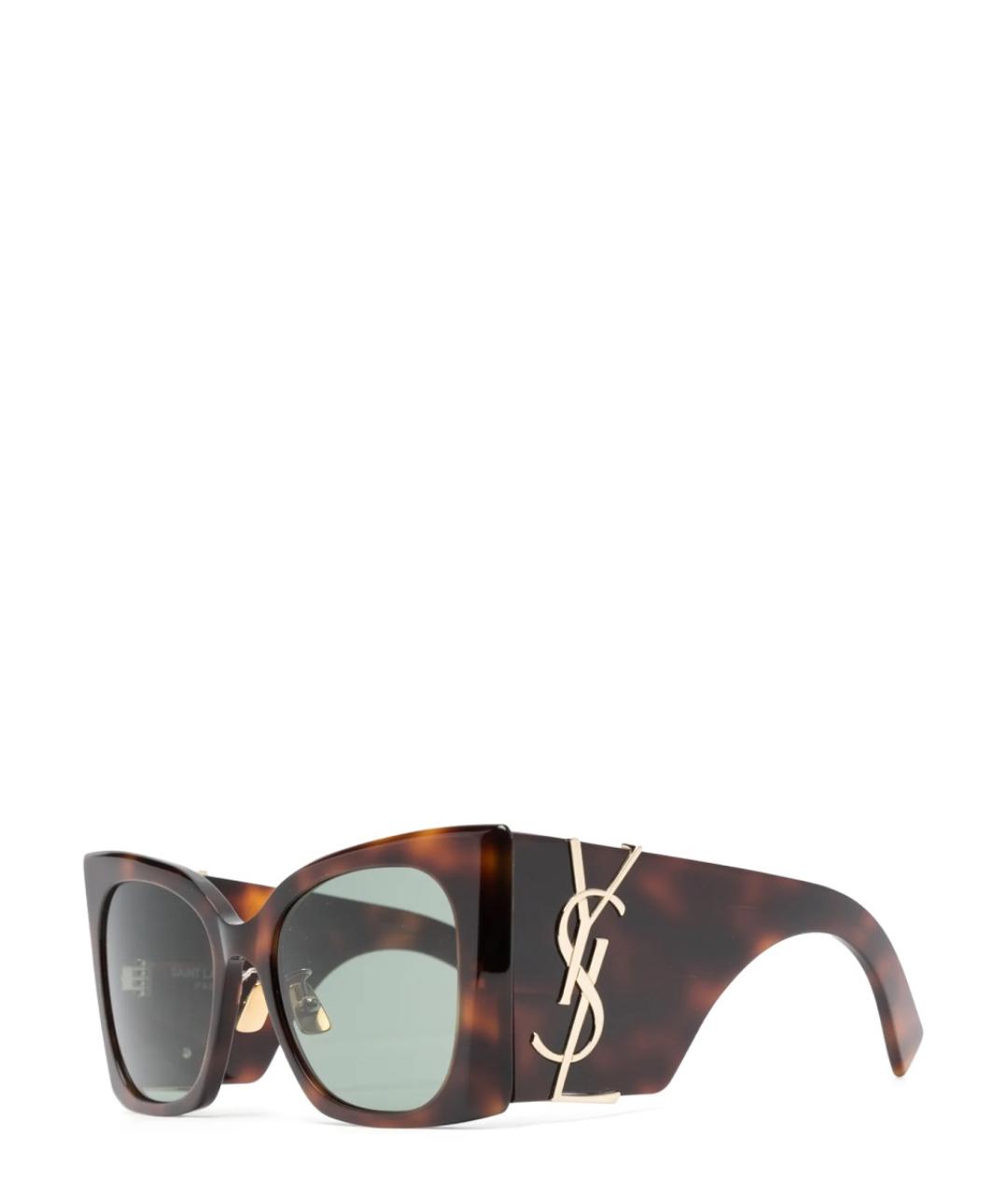SAINT LAURENT Коричневые солнцезащитные очки, фото 2