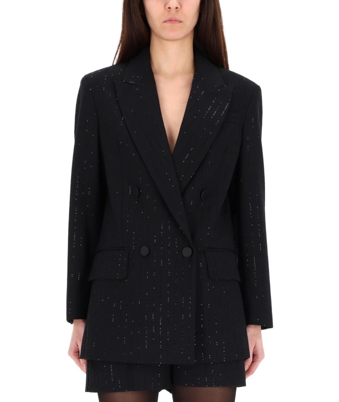 MAX MARA Черный шерстяной жакет/пиджак, фото 3