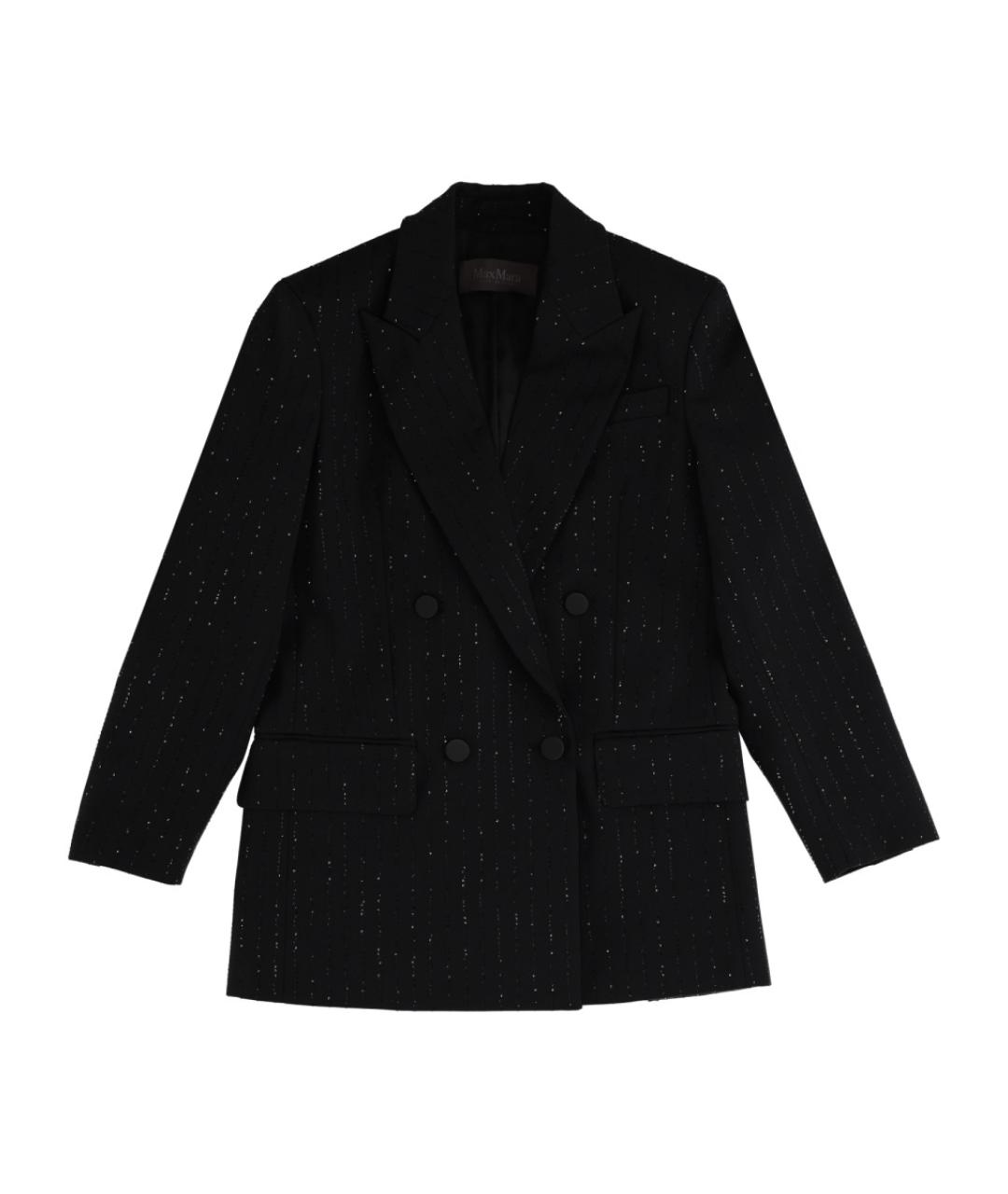 MAX MARA Черный шерстяной жакет/пиджак, фото 1