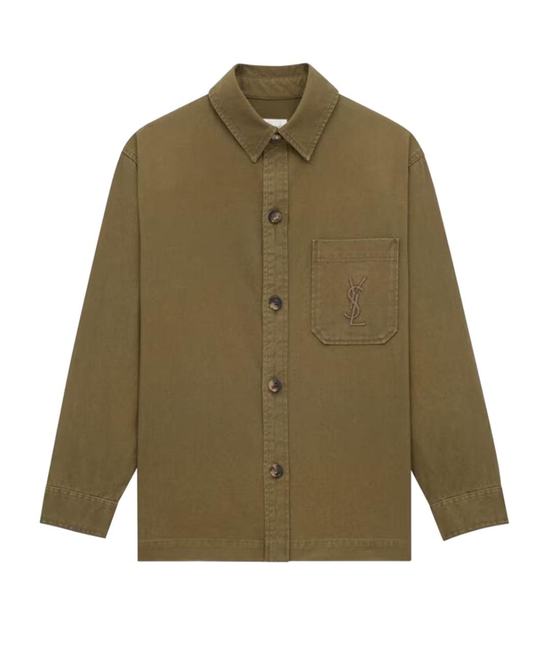 SAINT LAURENT Бежевая хлопковая куртка, фото 1